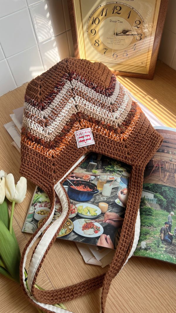 現貨 秋收大地色系氣球肩背包 