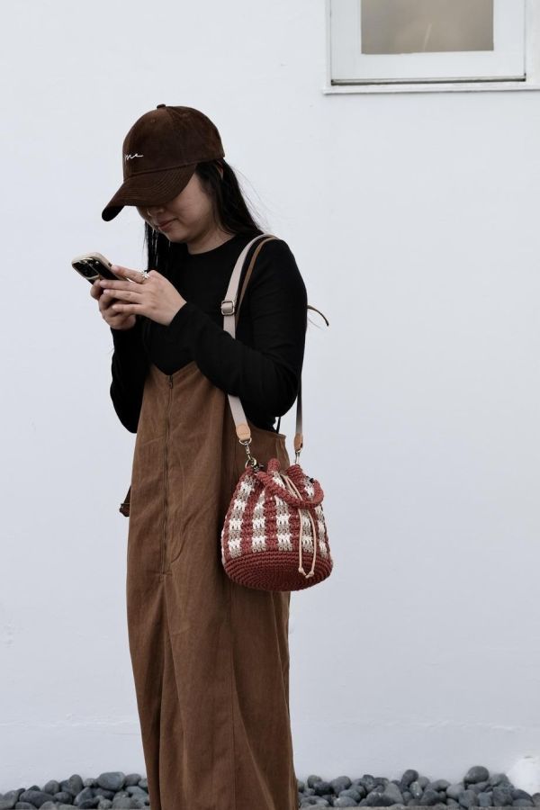 現貨 拐杖糖兩用包 楓紅 