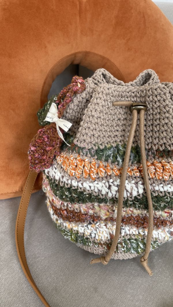 現貨 秋浪束口包 大地橘綠色 