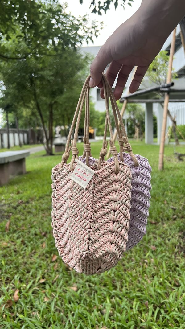 現貨 撞色飲料袋 小手提 