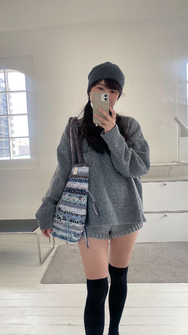 現貨 大泡泡流浪包 藍灰色系 