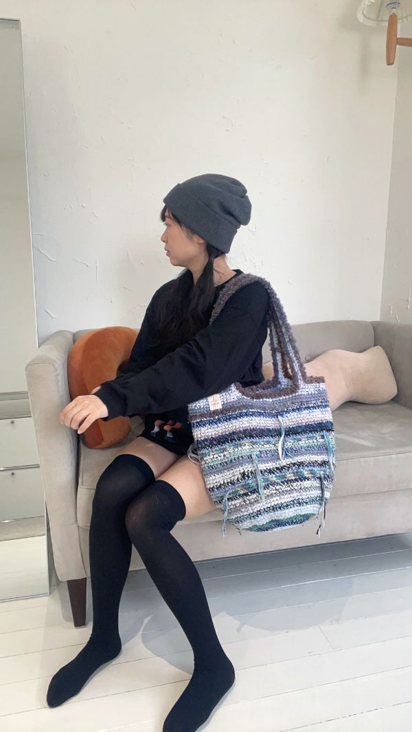 現貨 大泡泡流浪包 藍灰色系 