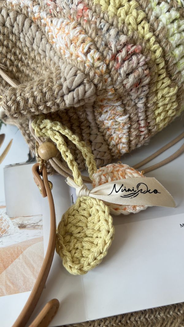 現貨 海浪束口水桶包 黃色 