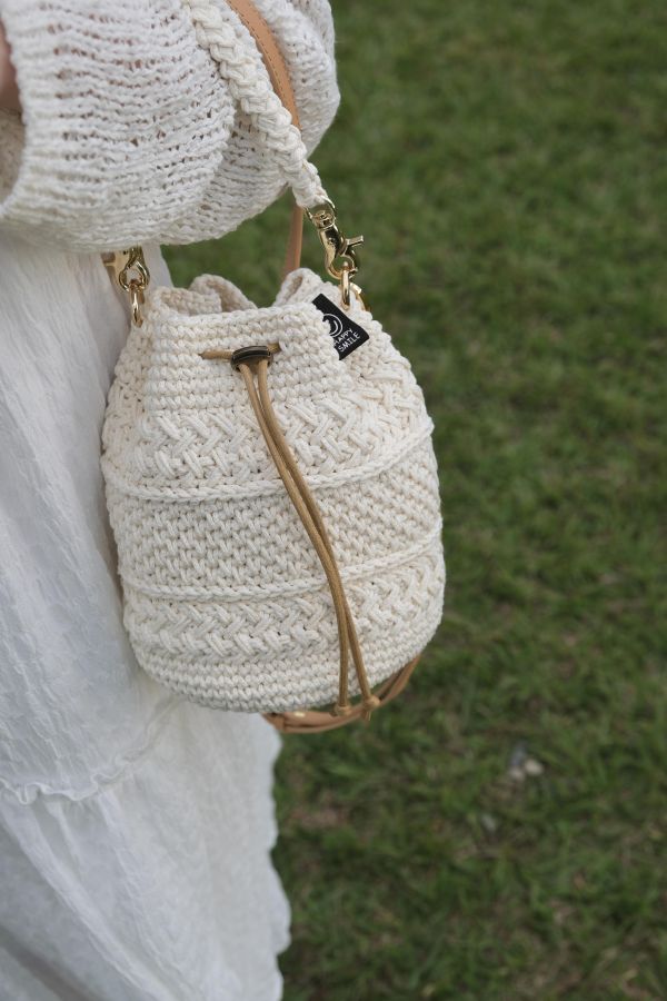 現貨 香草 全鉤織兩用包 