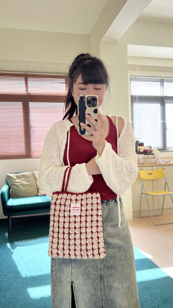 現貨 書香格子小手提 