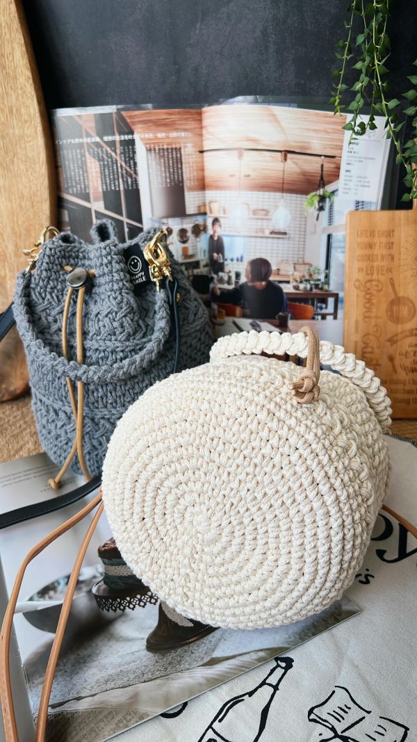 現貨 香草 全鉤織兩用包 