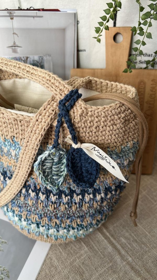 現貨 海色編織肩背包 