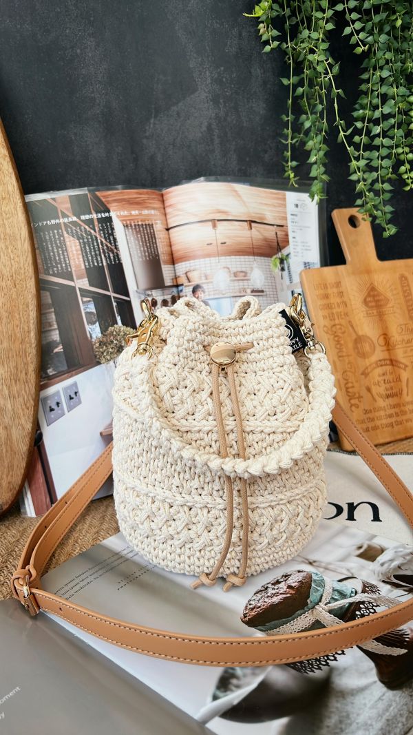 現貨 全鉤織兩用包 兩色 