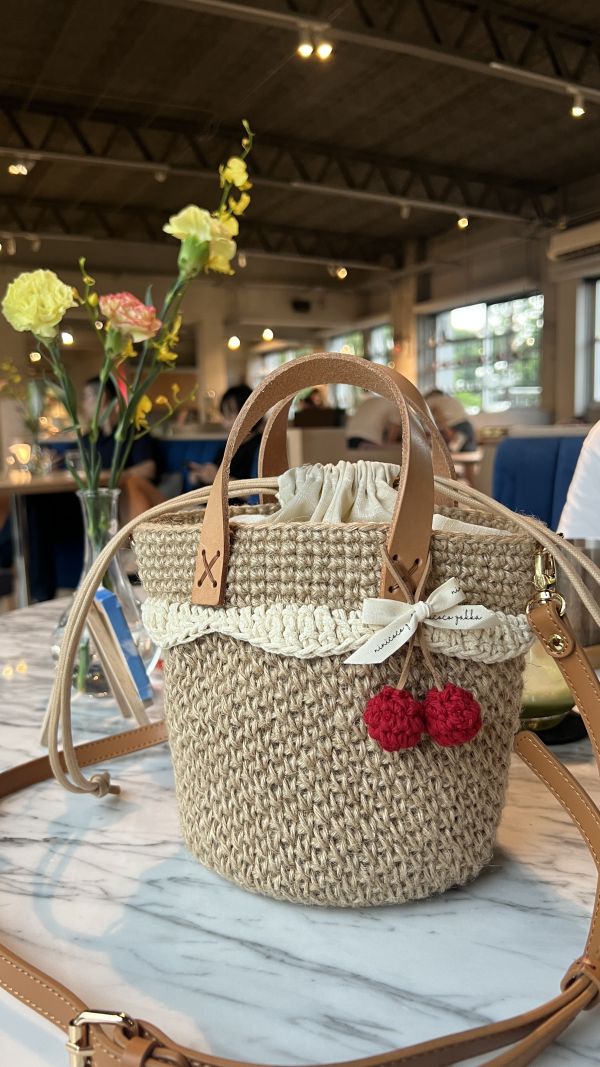 現貨 日雜感小裙擺麻線包 