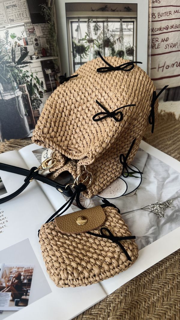 現貨 滿版蝴蝶結紙線束口包 