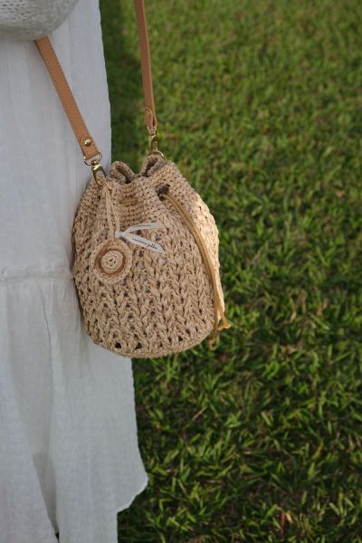 現貨 渡假風紙線編織包 