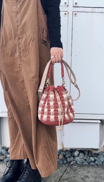 現貨 拐杖糖兩用包 楓紅 