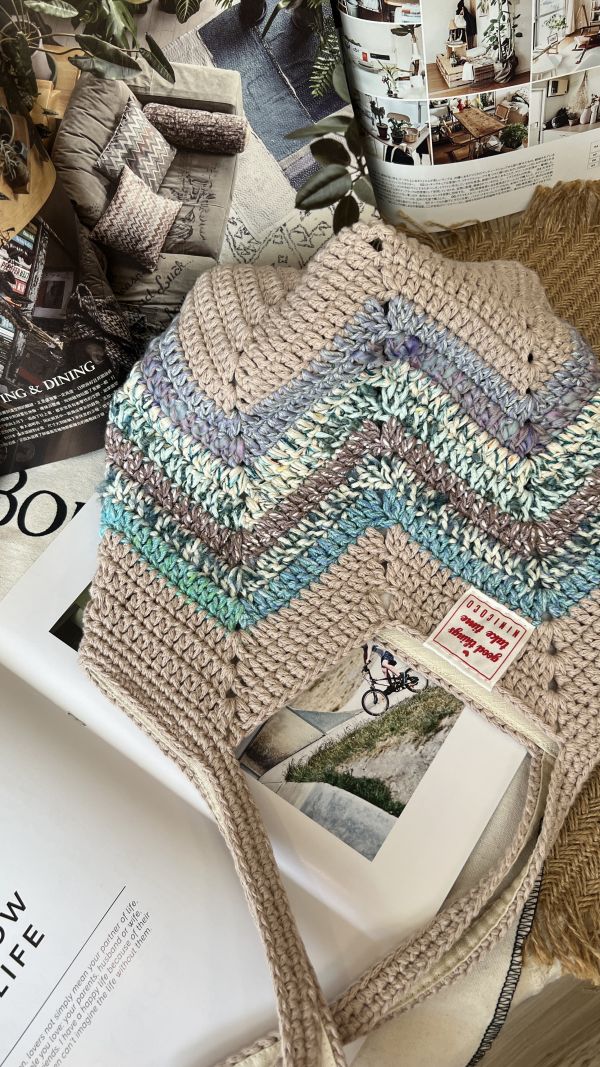 現貨 混線編織氣球包 紫羅蘭夏天 