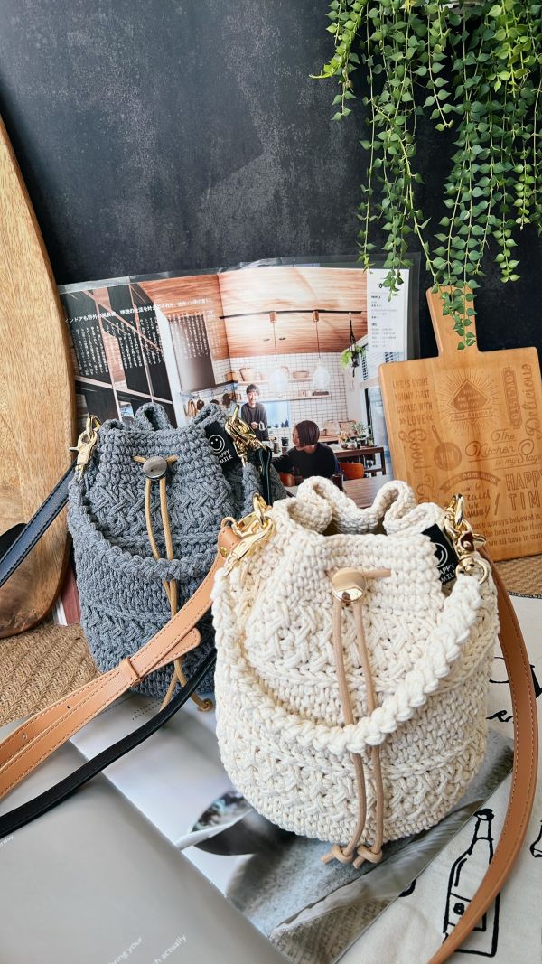 現貨 全鉤織兩用包 兩色 