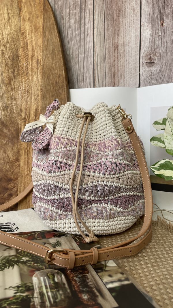 現貨 秋浪束口包 柔粉色系 