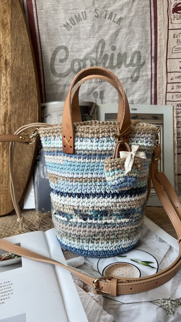 現貨 迷你流浪包加高款 冰川灰藍 