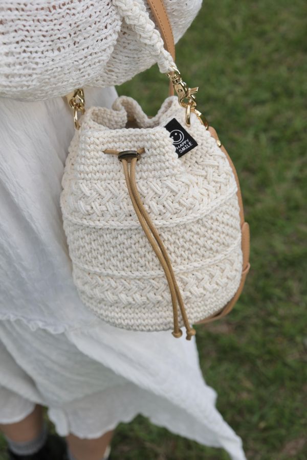 現貨 香草 全鉤織兩用包 