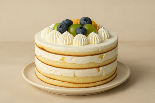水果鮮奶油蛋糕(門市限定) 水果鮮奶油蛋糕, 慶生蛋糕, 季節水果, 新鮮水果, 綿密香草戚風蛋糕, 法國鮮奶油, Q彈布丁