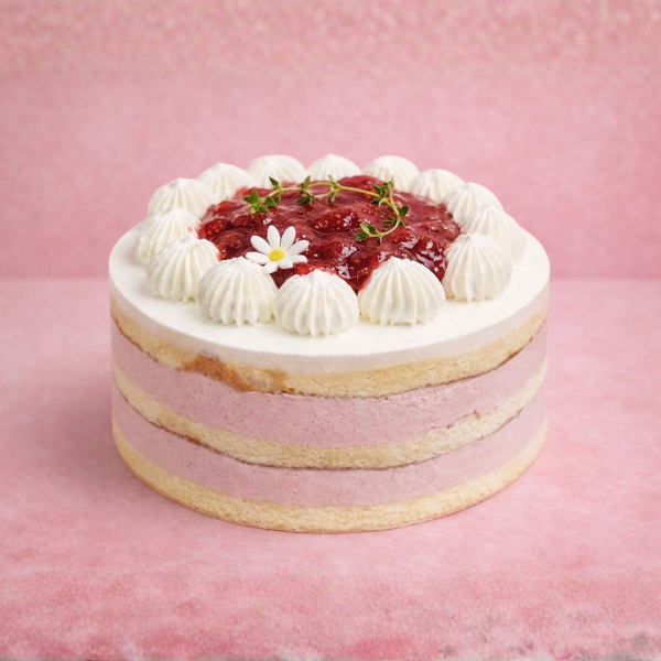 十吋草莓香緹蛋糕【已含宅配運費】 新鮮草莓香緹蛋糕, 慶生蛋糕, 季節水果, 新鮮水果, 綿密香草戚風蛋糕, 法國鮮奶油, 新鮮草莓, 草莓, 草莓季