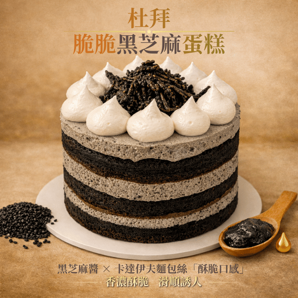杜拜黑芝麻蛋糕【已含宅配運費】 黑芝麻蛋糕, 芝麻生乳蛋糕, 芝麻巧克力蛋糕, 手工蛋糕推薦, 芝麻甜點, 生日蛋糕, 下午茶蛋糕, 高質感蛋糕, 芝麻控, 杜拜黑芝麻蛋糕, 杜拜甜點