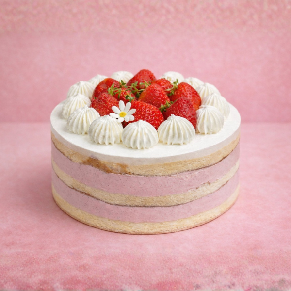 十吋新鮮草莓香緹蛋糕(門市限定) 新鮮草莓香緹蛋糕, 慶生蛋糕, 季節水果, 新鮮水果, 綿密香草戚風蛋糕, 法國鮮奶油, 新鮮草莓, 草莓, 草莓季