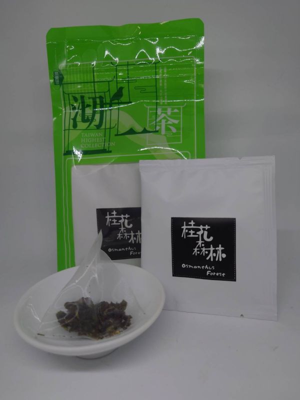 槴子花青茶茶包(白色袋) 槴子花青茶茶包、槴子花、青茶、茶包、茶、茶葉、茶香、花香、香氣、三角茶包、桂花森林