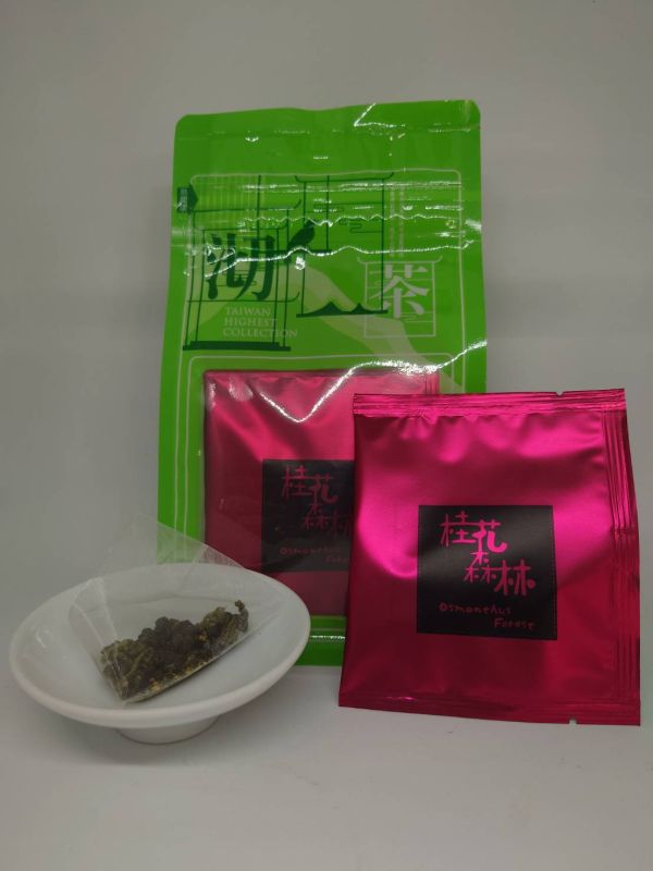 桂花烏龍茶包(紅色袋) 桂花烏龍、烏龍、烏龍茶、桂花、茶包、茶、茶葉、茶香、花香、香氣、三角立體茶包、桂花森林、三角立體、立體