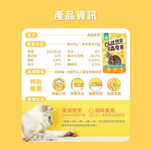 怪獸部落 快樂凍乾蟲癭果 18g 