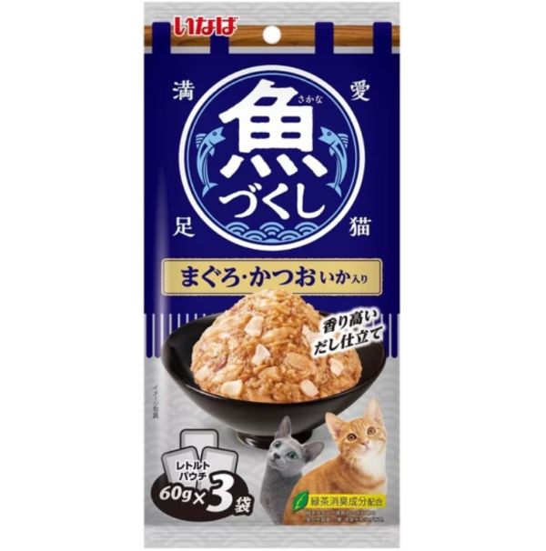 日本 CIAO 全魚宴貓餐包 60g*3/包 