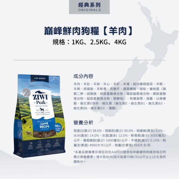 私訊LINE領促銷價｜經典肉乾~巔峰 Ziwi Peak 鮮肉狗糧 100g 1kg 2.5kg 4kg 