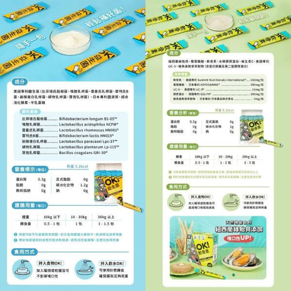 私訊LINE領促銷價｜怪獸部落 OK！保健品系列 益生菌、軟骨素、葉黃素、蔓越莓、元氣鐵、好心情 盒裝 