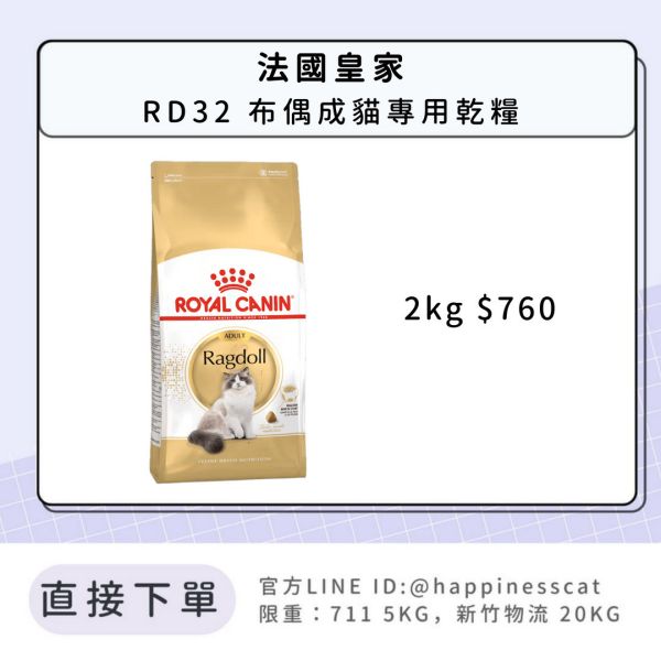 法國皇家 RD32 布偶成貓 2kg 