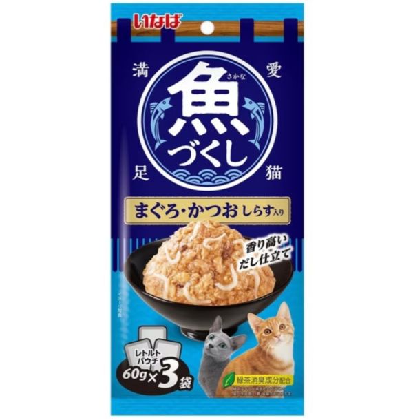 日本 CIAO 全魚宴貓餐包 60g*3/包 
