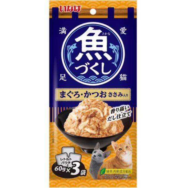 日本 CIAO 全魚宴貓餐包 60g*3/包 