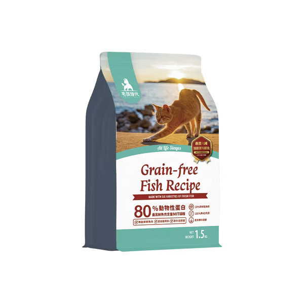 私訊LINE領促銷價｜毛孩時代 80%鮮魚肉無穀全貓糧 1.5kg 