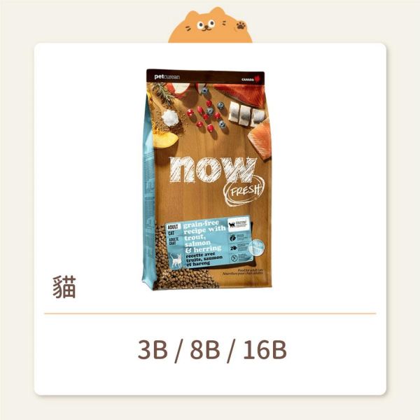 【NOW】貓咪 無穀天然糧 成貓 無穀鮮魚 