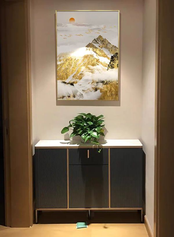 手繪油畫現代新中式金山旭日東昇靠山圖風水老師推薦油畫裝飾掛畫 手繪油畫現代新中式金山旭日東昇靠山圖風水老師推薦油畫裝飾掛畫