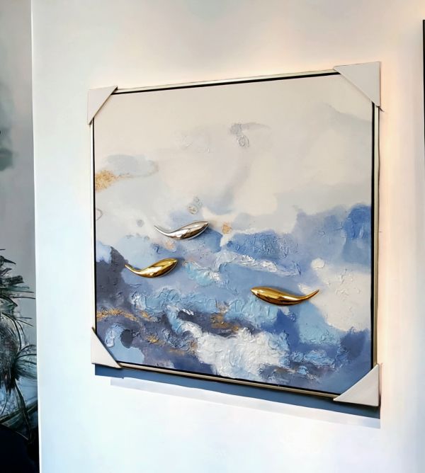 獨家手繪油畫現代厚油肌理立體魚金玉滿堂滿盈餘裝飾畫無框畫 手繪油畫現代厚油肌理立體魚金玉滿堂滿盈餘裝飾畫無框畫