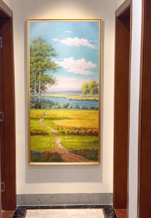 手繪油畫美式鄉村黃金稻穗沙發牆裝飾畫藝術掛畫送禮自用 手繪油畫美式鄉村黃金稻穗沙發牆裝飾畫藝術掛畫送禮自用