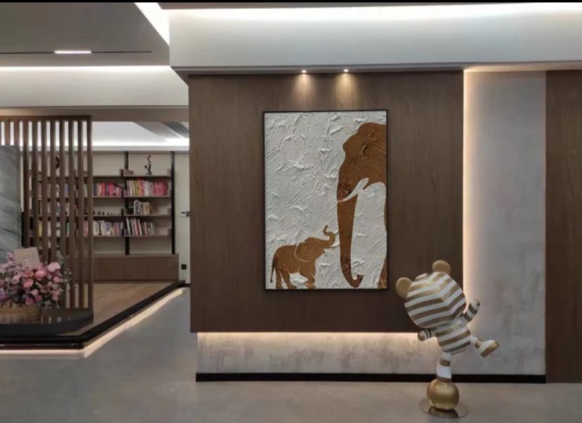 純手繪油畫《守護》現代厚油立體油畫大象客廳玄關裝飾畫掛畫無框畫 純手繪油畫《守護》現代厚油立體油畫大象客廳玄關裝飾畫掛畫無框畫