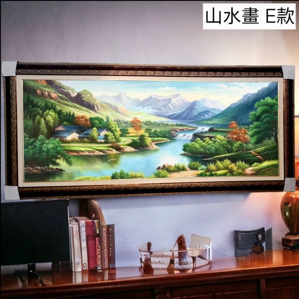 精選五款手繪油畫旭日東昇八方聚財山水畫風水畫命理師推薦掛畫辦公室必備買畫首選 招財掛畫, 流水畫, 山水畫, 風水 畫, 招財山水畫, 開運招財畫, 辦公室掛畫,買畫,新麗畫廊