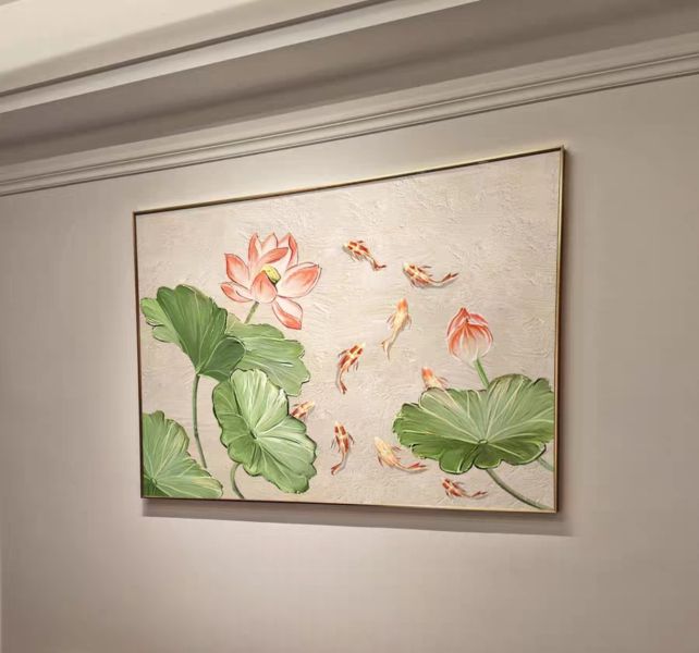 手繪油畫絕美荷花九如魚沙發牆玄關裝飾畫藝術掛畫送禮自用 手繪油畫絕美荷花九如魚沙發牆玄關裝飾畫藝術掛畫送禮自用如魚, 油畫 豐財藝術, 魚 開運, 開運山畫, 招財布, 掛畫 招財, 黃金樹畫, 送黃金, 開運山水, 風水 山, 山 畫, 山水風景風水畫, 風水山, 裝飾掛畫