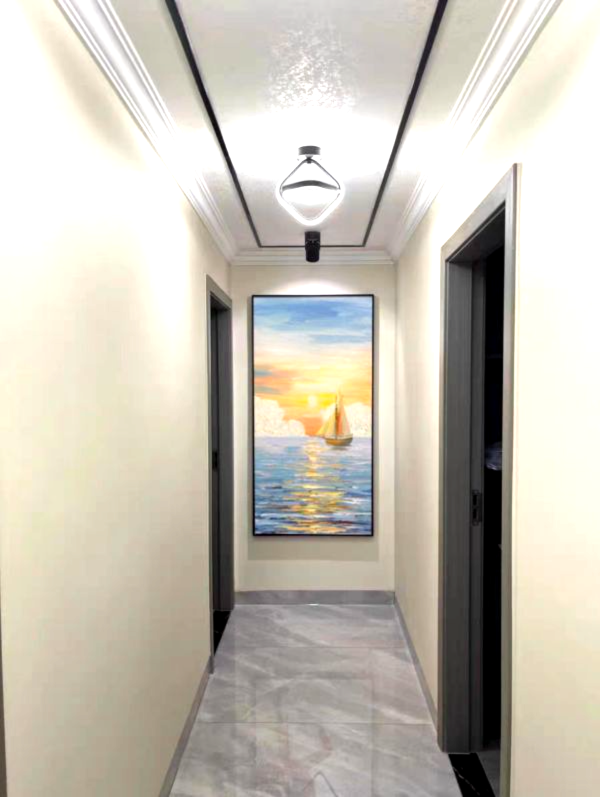 手繪油畫日出帆船一帆風順裝飾畫玄關藝術掛畫送禮自用 手繪油畫日出帆船一帆風順裝飾畫玄關藝術掛畫送禮自用桃園買畫