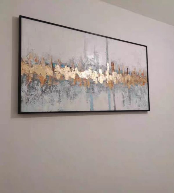 手繪油畫金箔抽象現代裝潢必備藝術掛畫生活美學增添質感送禮自用買畫首選 手繪油畫金箔抽象現代裝潢必備藝術掛畫生活美學增添質感送禮自用買畫首選