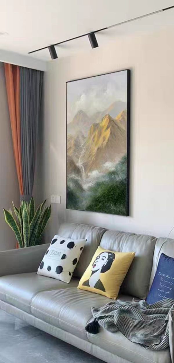 手繪油畫現代開運山水財位必備風水畫裝飾畫風水師推薦 手繪油畫現代開運山水財位必備風水畫裝飾畫風水師推薦