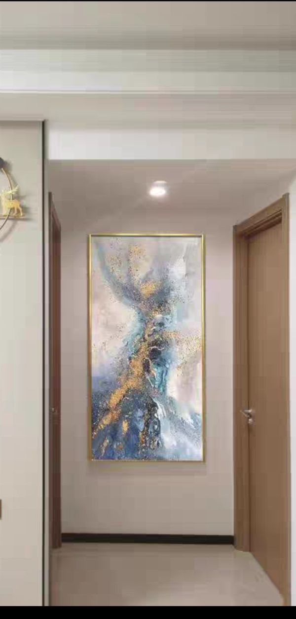 手繪油畫金箔雲海抽象裝飾畫藝術掛畫設計師推薦買畫首選 