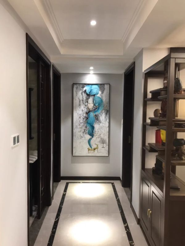 手繪油畫現代抽象財鹿藝術掛畫客廳玄關財位必備軟裝掛畫 手繪油畫現代抽象財鹿藝術掛畫客廳玄關財位必備軟裝掛畫