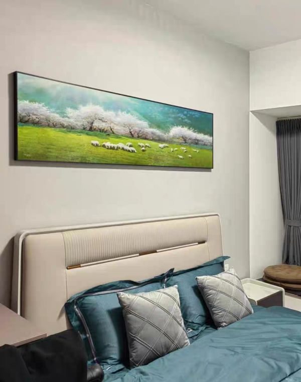 手繪油畫遼闊草原風光裝飾畫藝術掛畫送禮自用 手繪油畫遼闊草原風光裝飾畫藝術掛畫送禮自用