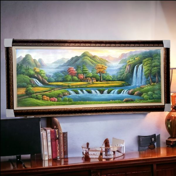 手繪油畫招財黃金豐收聚寶盆根基穩固風水師推薦財位山水畫送禮自用買畫首選三十年實體店面購買最安心 手繪油畫招財黃金豐收聚寶盆根基穩固風水師推薦財位山水畫送禮自用買畫首選三十年實體店面購買最安心