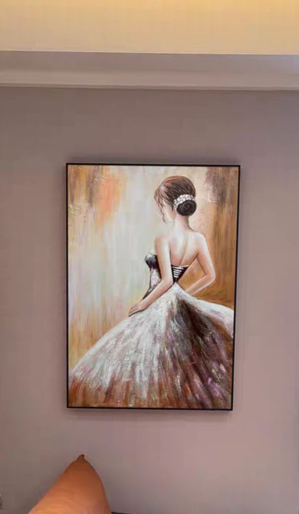 手繪油畫鋼琴演奏女孩背影氣質款裝飾畫書房練琴房買畫首選 手繪油畫鋼琴演奏女孩背影氣質款裝飾畫書房練琴房買畫首選